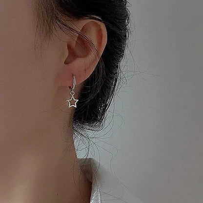 New Creative Star Hoop Earrings Fashion Simple Earrings Gifts for