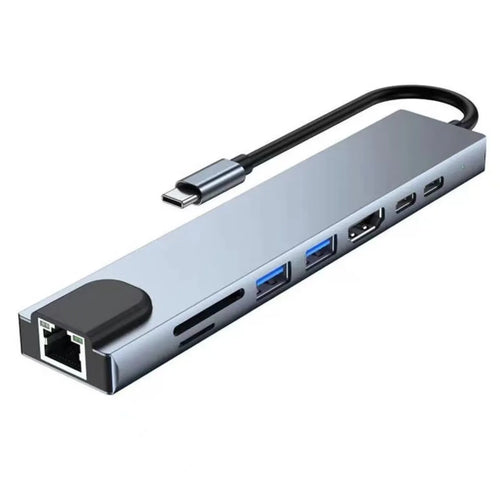 Usb 8 In 1 Type C 3 1 To 4k Hdmi Hub Adapter With Sd Tf Rj45 Card
