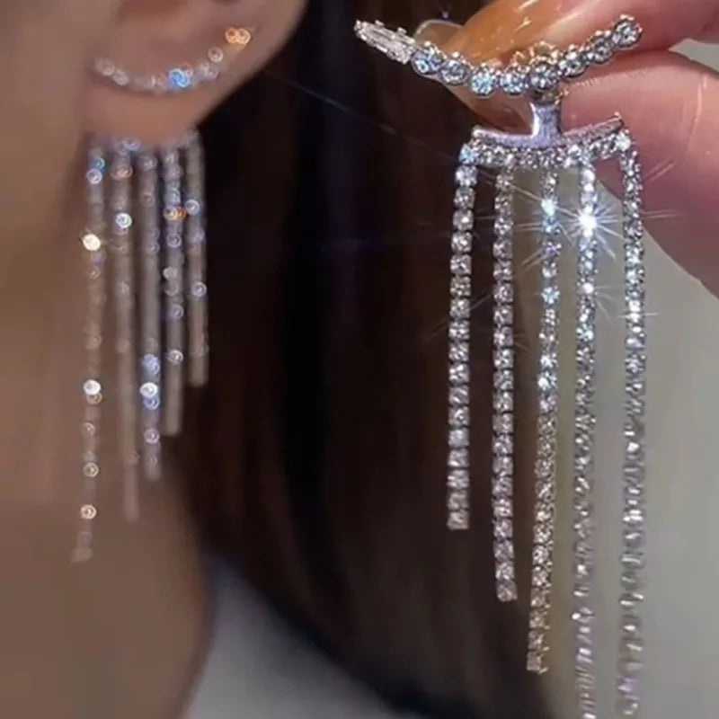Y2K Irregular Liquid Earrings for Women Silver Color Hip-Hop Punk