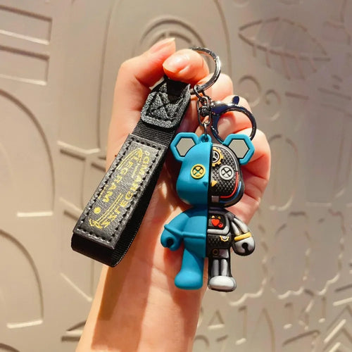 Cartoon Simple Mechanical Bear Cute Niche Doll Keychain Chain Bag