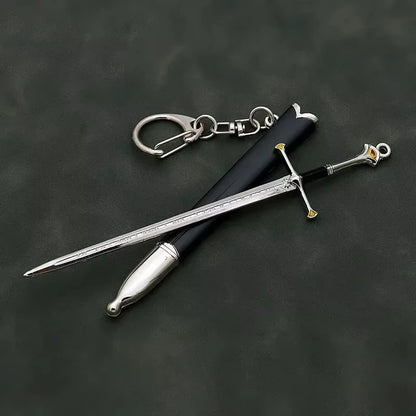 Aragorn Narthil Sword Keychains Medieval Weapon Metal Katana Samurai