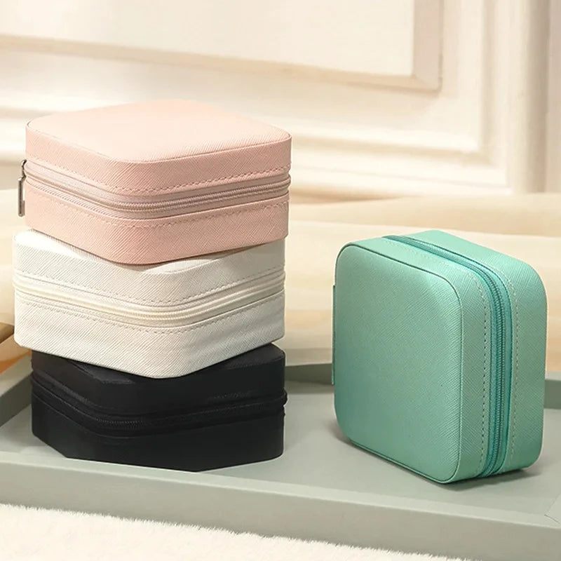 Portable Mini Jewelry Storage Box Travel Organizer Jewelry Case