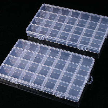 Plastic Storage Box 28 Grid With Slot Beaded Anti-string Grid  Jewelry