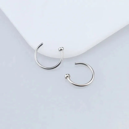 2/6Pcs Fake Nose Rings for Women, 316L Stainless Steel Lip Rings