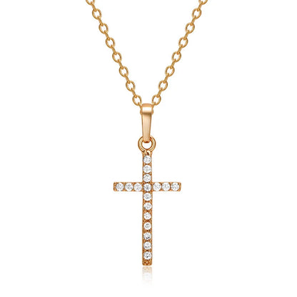 Hot Selling Jewelry Cross Pendant Necklace With Zircon Fashionable And