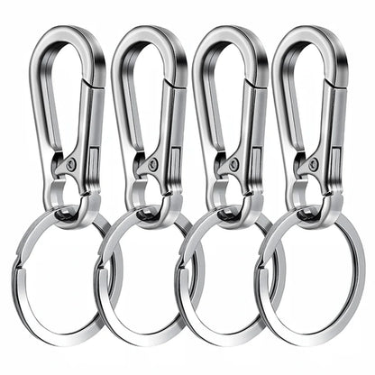 4Pcs Carabiner Clip Keychain Metal Carabiner Shape Key Ring Keyring