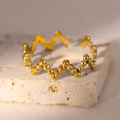 Stainless Steel Rings for Women 2024 Trend New in Gold Color Ring