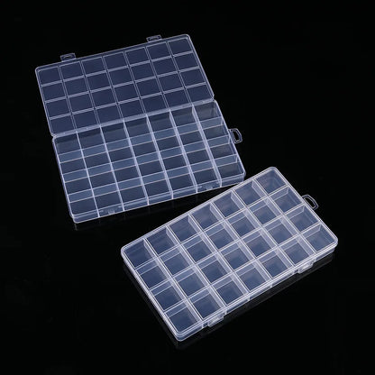 Plastic Storage Box 28 Grid With Slot Beaded Anti-string Grid  Jewelry