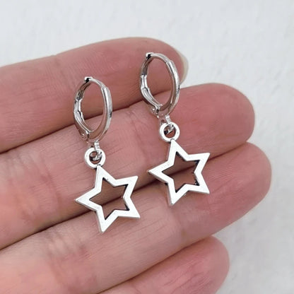 New Creative Star Hoop Earrings Fashion Simple Earrings Gifts for