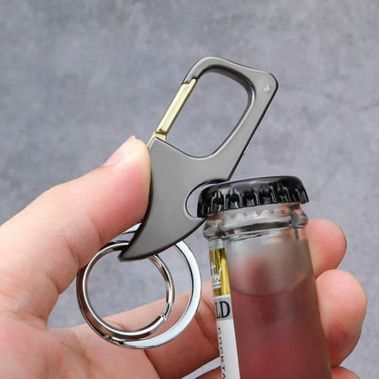 Men's Multifunctional Keychain Bottle Opener Anti-Lost Car Key Ring