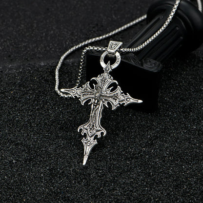 A Fashionable and Personalized Retro Gothic Nail Cross Skull Cross