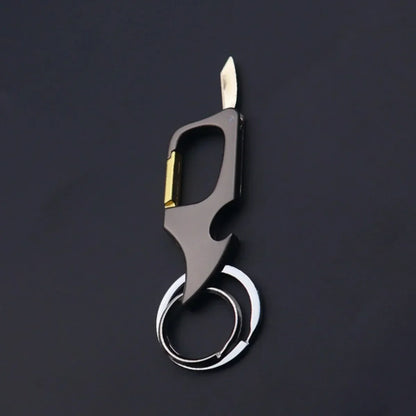 Men's Multifunctional Keychain Bottle Opener Anti-Lost Car Key Ring