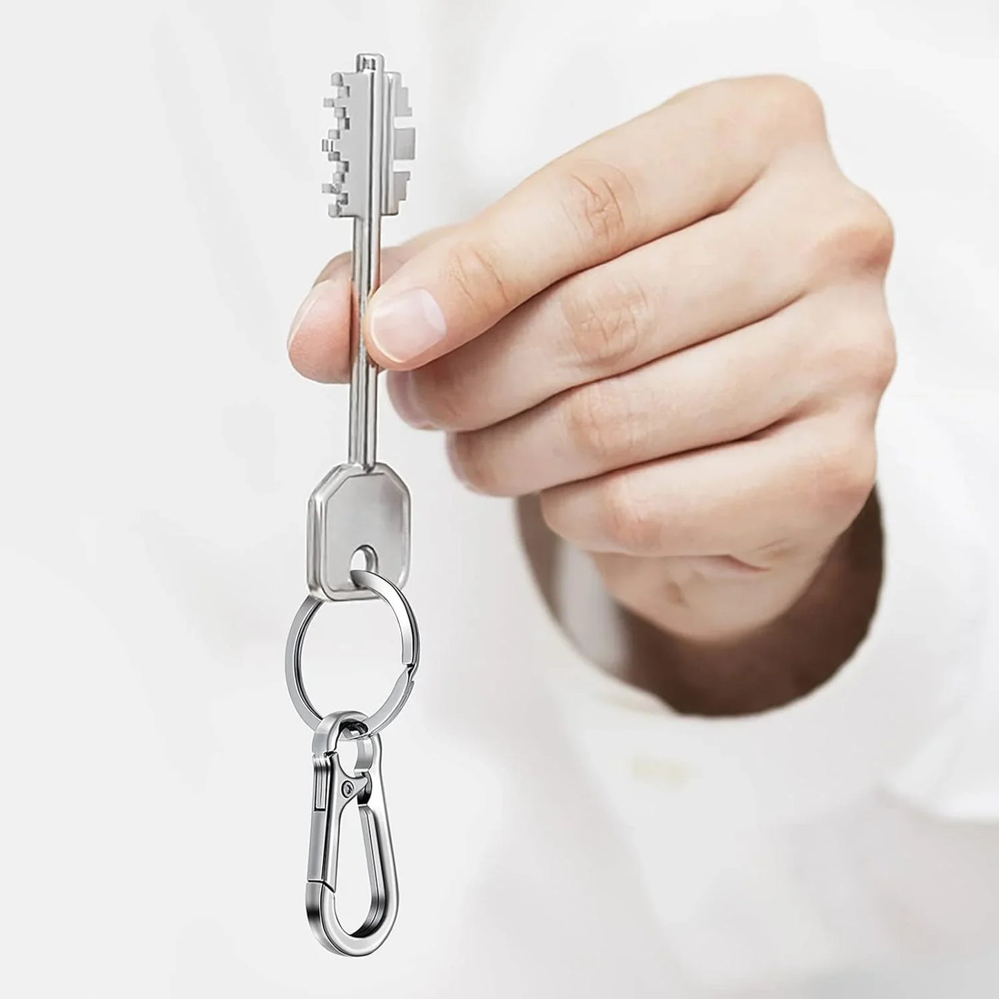 4Pcs Carabiner Clip Keychain Metal Carabiner Shape Key Ring Keyring