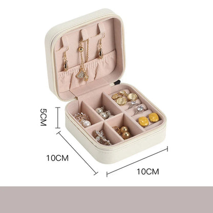 Portable Mini Jewelry Storage Box Travel Organizer Jewelry Case