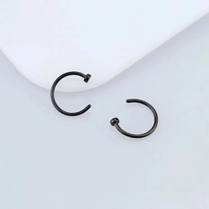 2/6Pcs Fake Nose Rings for Women, 316L Stainless Steel Lip Rings