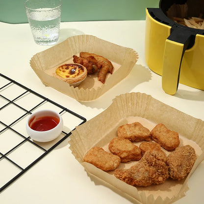 100Pcs Air Fryer Paper Oil Proof Isolation Paper Tray Disposable Non