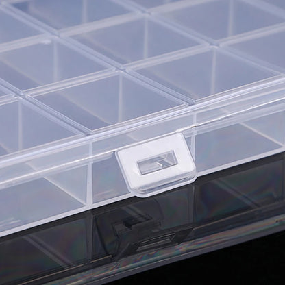 Plastic Storage Box 28 Grid With Slot Beaded Anti-string Grid  Jewelry