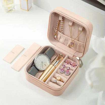 Portable Mini Jewelry Storage Box Travel Organizer Jewelry Case