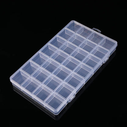 Plastic Storage Box 28 Grid With Slot Beaded Anti-string Grid  Jewelry