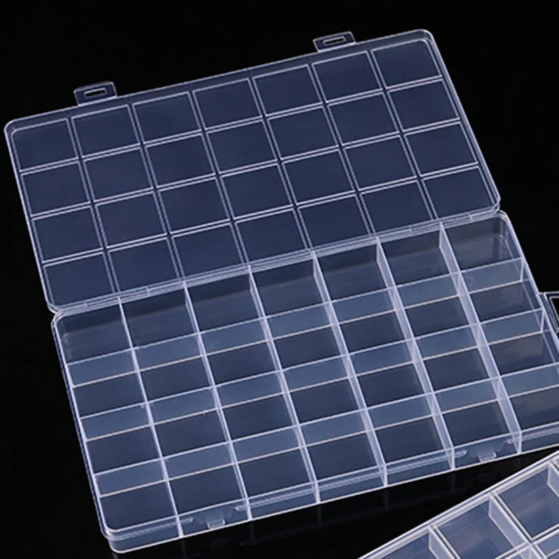 Plastic Storage Box 28 Grid With Slot Beaded Anti-string Grid  Jewelry
