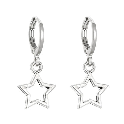 New Creative Star Hoop Earrings Fashion Simple Earrings Gifts for