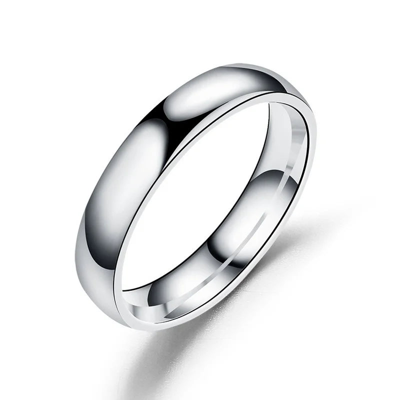 Simple 6mm Titanium Ring Women Men Prevent Allergy High Polished