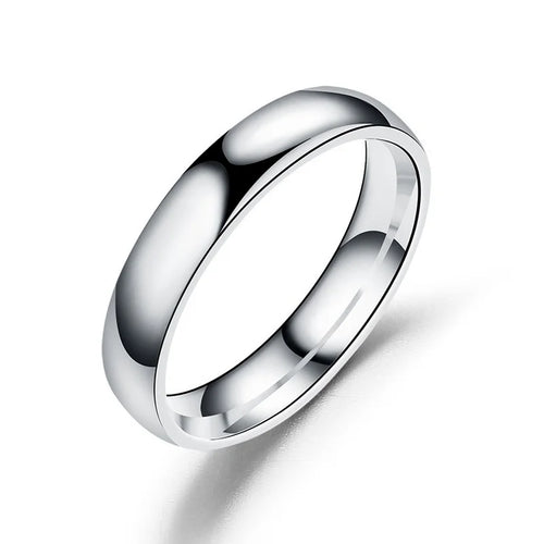 Simple 6mm Titanium Ring Women Men Prevent Allergy High Polished