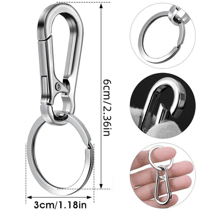 4Pcs Carabiner Clip Keychain Metal Carabiner Shape Key Ring Keyring