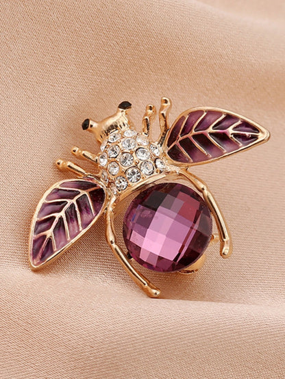 1PC Women's Fashion Trend Personalized Imitation Pearl Bee Brooch Pin