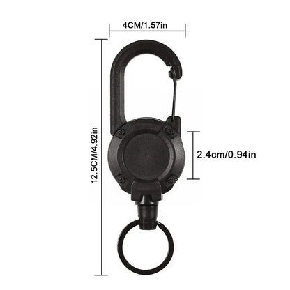 Automatic Retractable Wire Rope Luya Anti-theft Tactical Keychain