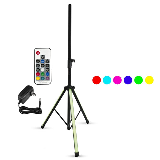 5Core Speaker Stand Tripod w RGB  Lights Adjustable 72 Inch DJ Studio Monitor Stands-0