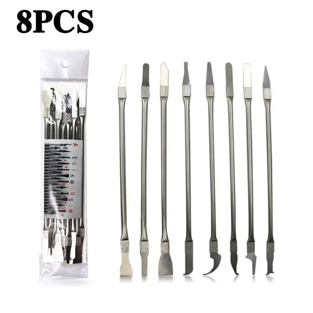 8pcs CPU IC Glue Remover Phone Repair Tool C Chip Repair Thin Blades