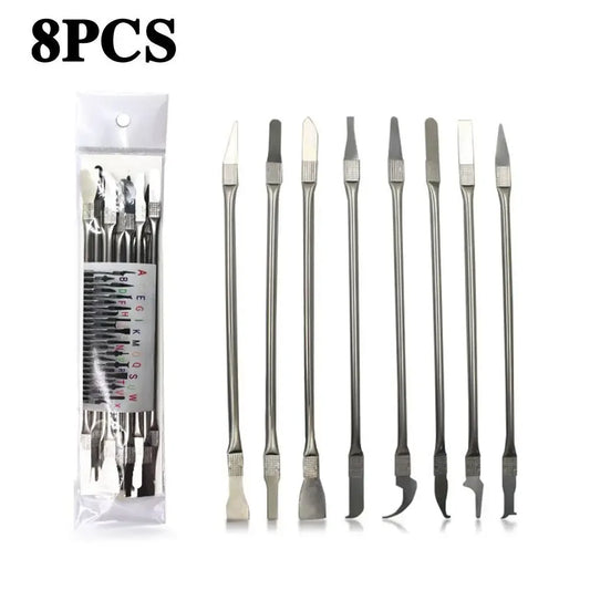 8pcs CPU IC Glue Remover Phone Repair Tool C Chip Repair Thin Blades