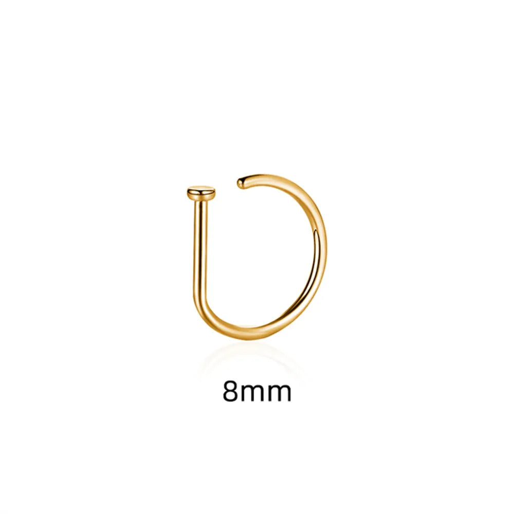 Women Men Fake Piering Nose Ring Earrings Fashion punk Non Piercing
