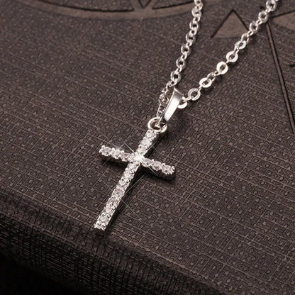 Hot Selling Jewelry Cross Pendant Necklace With Zircon Fashionable And