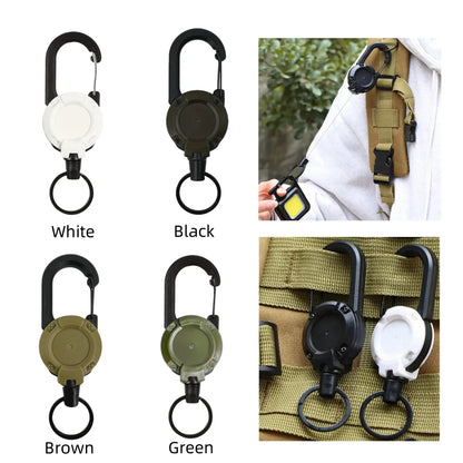 Automatic Retractable Wire Rope Luya Anti-theft Tactical Keychain