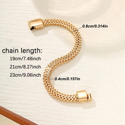 Mens Fashion Hip-hop Double-layer Braided Keel Stainless Steel