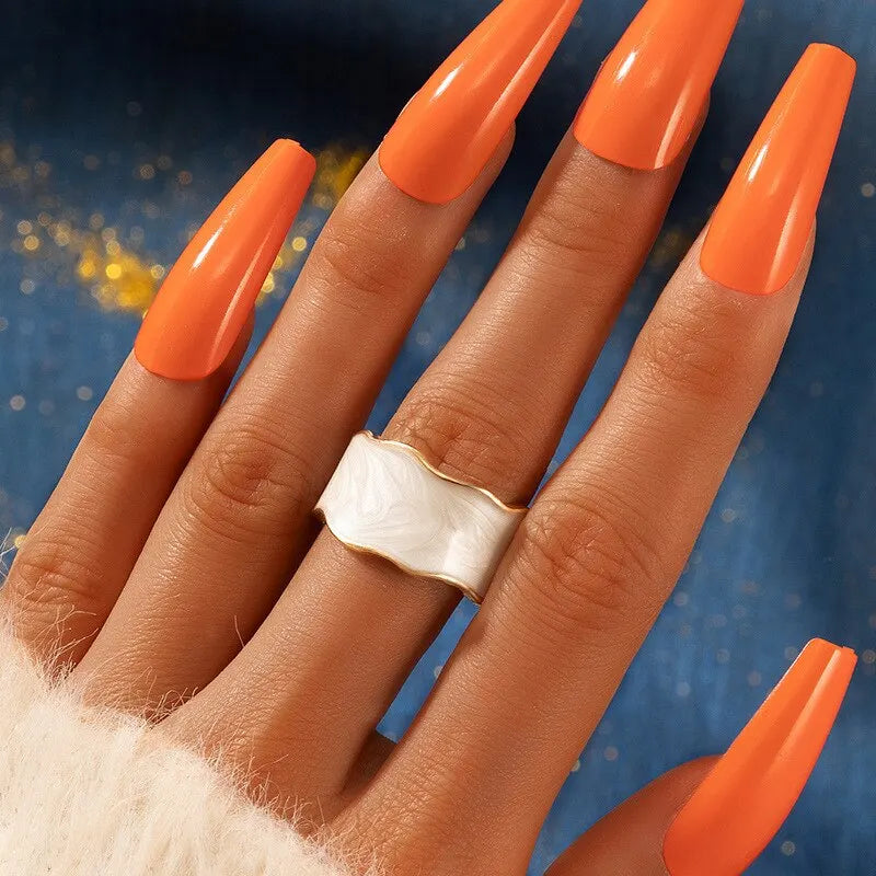 1pc Vintage White Enamel Metal Irregular Shape Geometric Open