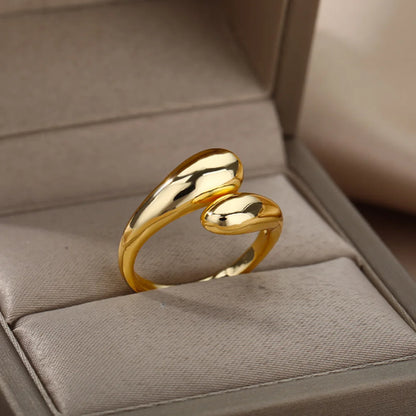 Stainless Steel Rings for Women 2024 Trend New in Gold Color Ring