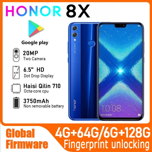 HONOR 8X Smartphone Global firmware CPU Haisi Qilin 710 6.5-inch