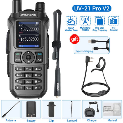 Baofeng UV-21 Pro V2 Wireless Copy Frequency Tri Band Powerful