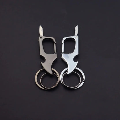 Men's Multifunctional Keychain Bottle Opener Anti-Lost Car Key Ring