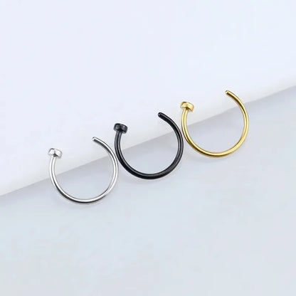 2/6Pcs Fake Nose Rings for Women, 316L Stainless Steel Lip Rings