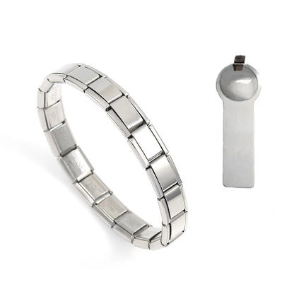 RAKOL Stainless Steel Bracelet Pendant Classic Italian Chain Link For