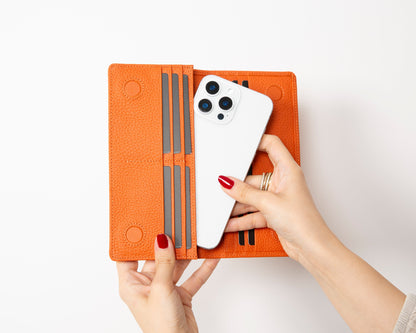 Sedona Leather Unisex Wallet – Genuine Leather Wallet with Phone Pocket & Card Organizer-0