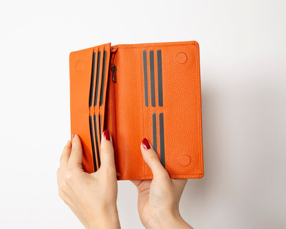 Sedona Leather Unisex Wallet – Genuine Leather Wallet with Phone Pocket & Card Organizer-2