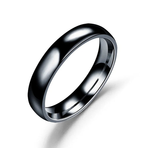 Simple 6mm Titanium Ring Women Men Prevent Allergy High Polished