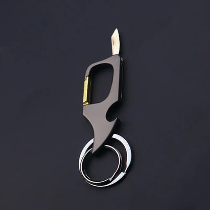 Men's Multifunctional Keychain Bottle Opener Anti-Lost Car Key Ring