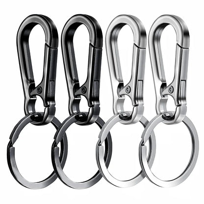 4Pcs Carabiner Clip Keychain Metal Carabiner Shape Key Ring Keyring
