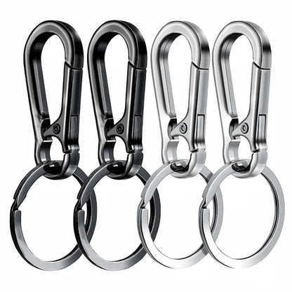 4Pcs Carabiner Clip Keychain Metal Carabiner Shape Key Ring Keyring